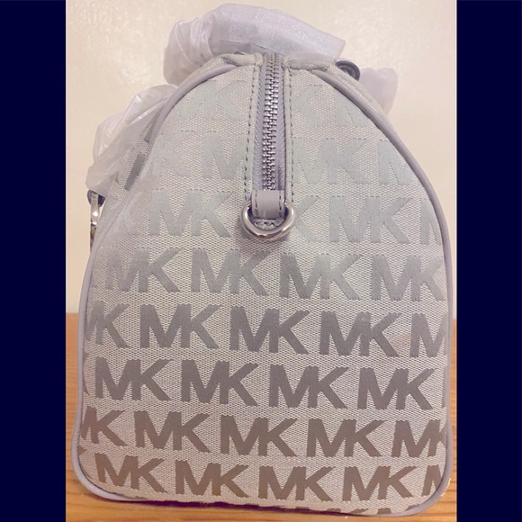 🔥SOLD🔥🇺🇸4TH OF JULY SALE🇺🇸LARGE MICHAEL KORS LEATHER TRIM GRAYSON SATCHEL - Picture 3 of 7